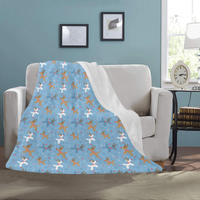 Reindeer Balloon Dogs Micro Fleece Blanket