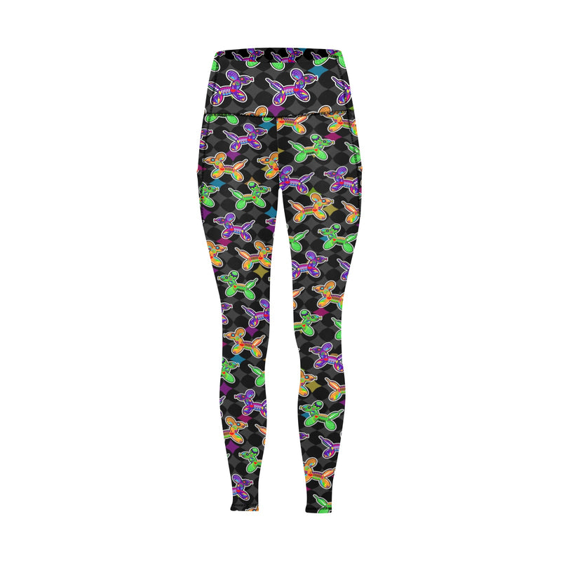 Sugar Skull Balloon Dogs Leggings with Pockets