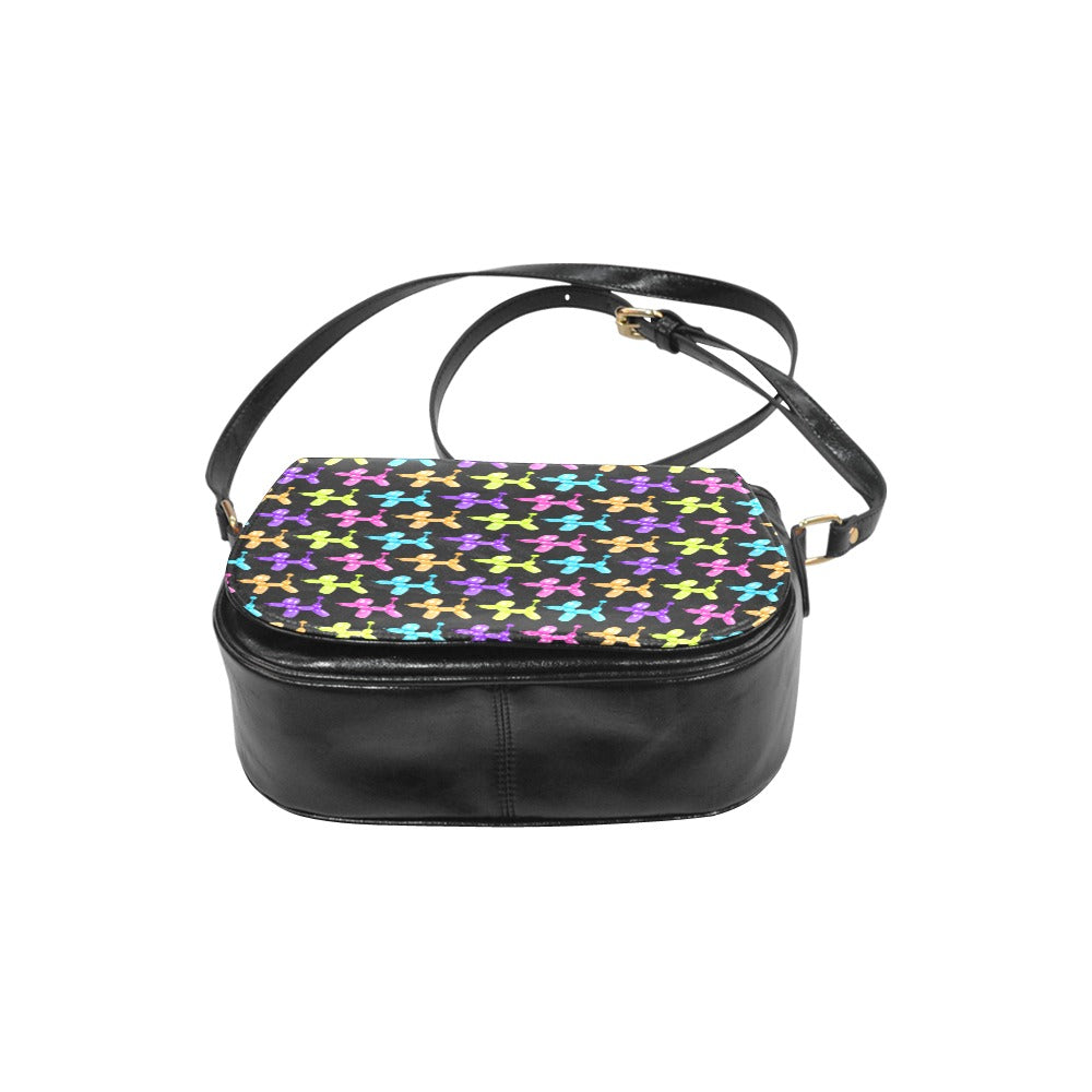 Color Pop Balloon Dog Classic Saddle Bag