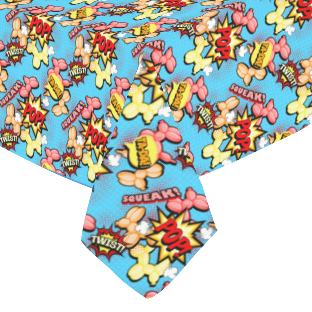 Comic Dogs Cotton Linen Tablecloth 52"x 70"
