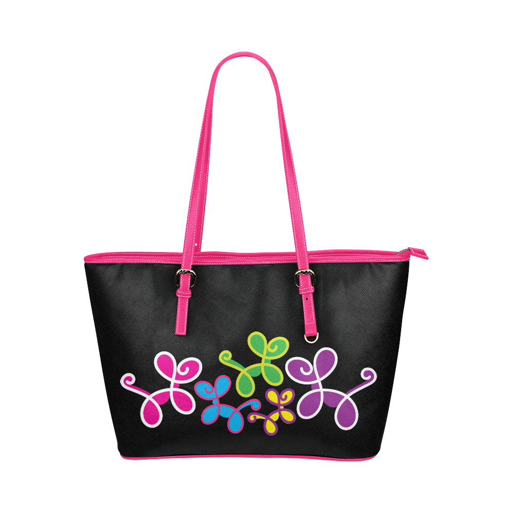 Swirly Pups Purse - black