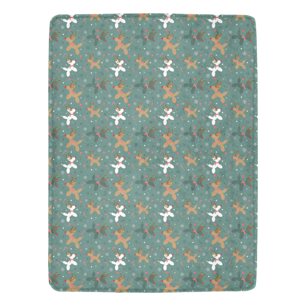Reindeer Balloon Dogs Micro Fleece Blanket