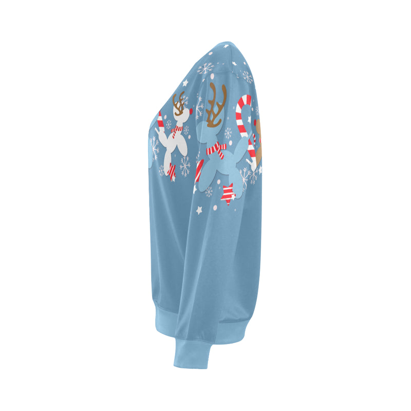 Blue Reindeer Balloon Dogs Sweatshirt