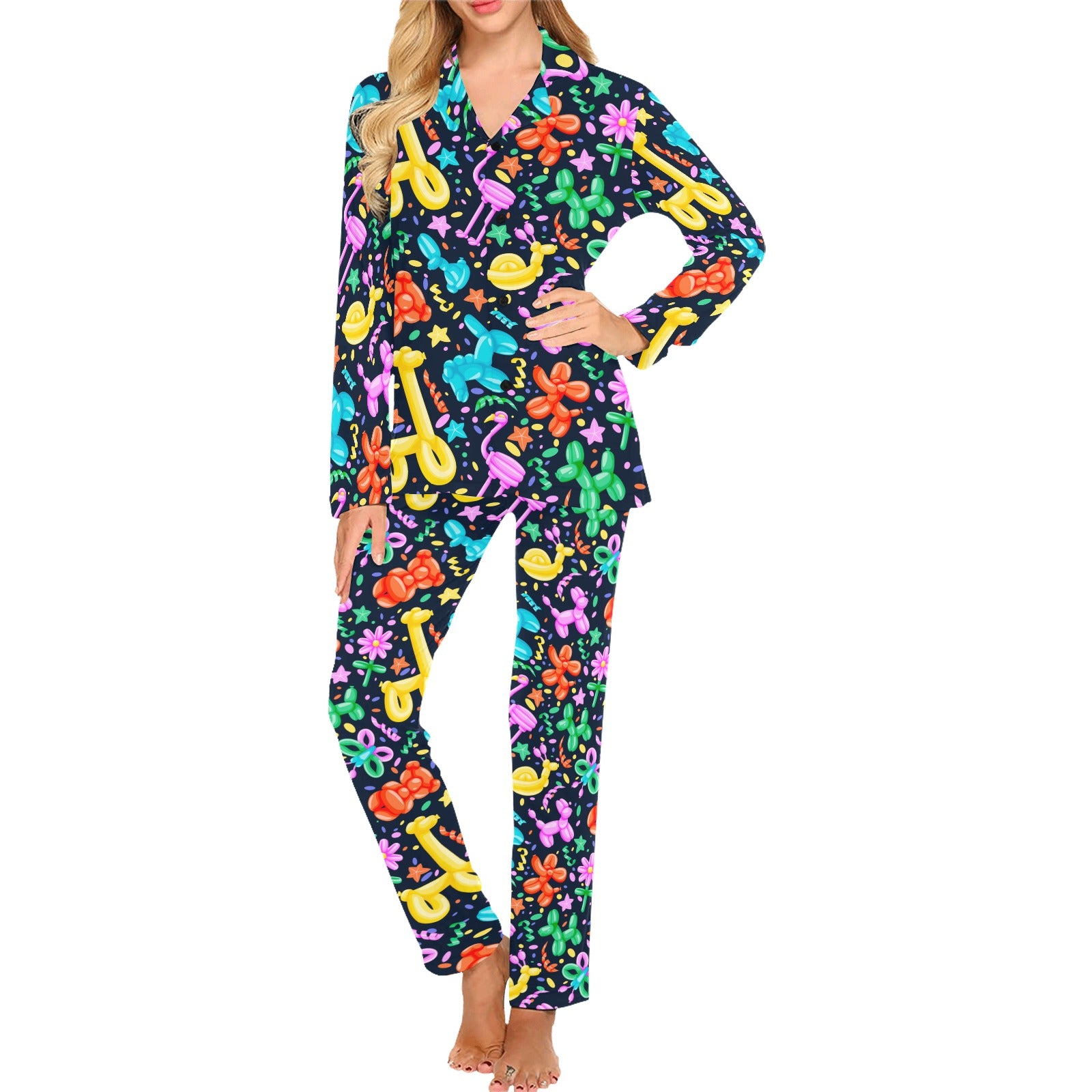 Balloon Fiesta Women's Long Pajama Set
