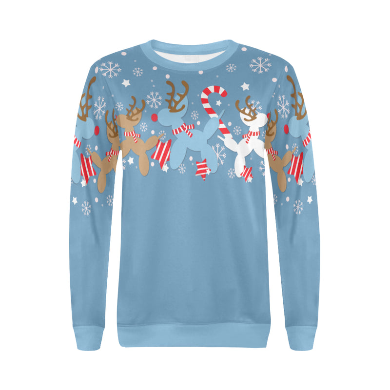 Blue Reindeer Balloon Dogs Sweatshirt