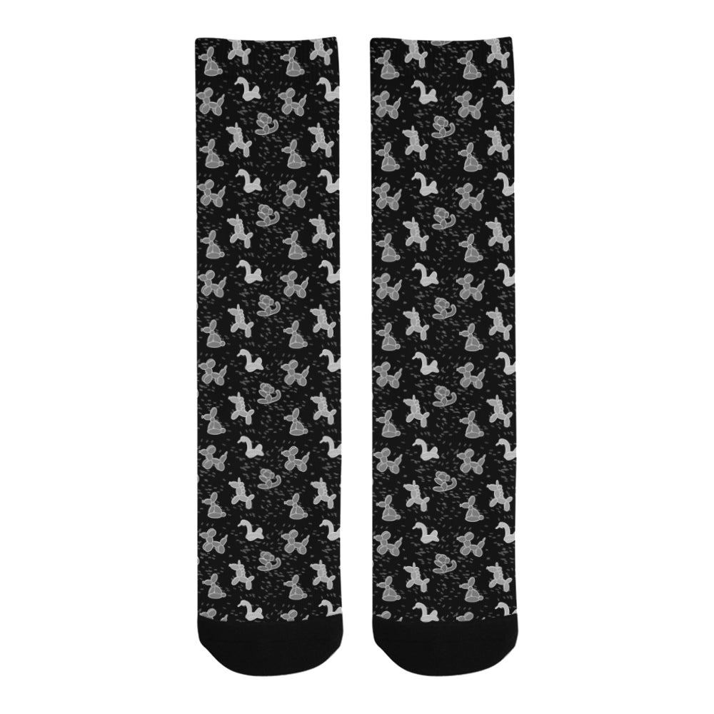 Grayscale Balloon Animals Socks