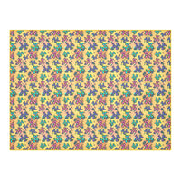 Graffiti Dogs Yellow Cotton Linen Tablecloth 52"x 70"