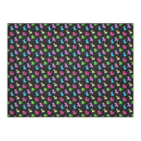 Classic on Black Cotton Linen Tablecloth 52"x 70"
