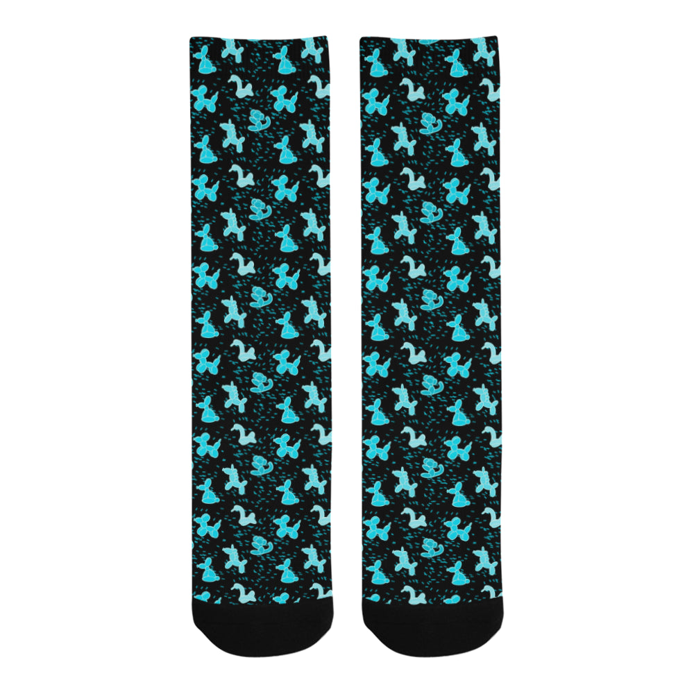 Blue Balloon Animals Socks