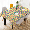 Graffiti Dogs Yellow Cotton Linen Tablecloth 52"x 70"
