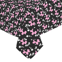 Dogs & Stars Cotton Linen Tablecloth 52"x 70"