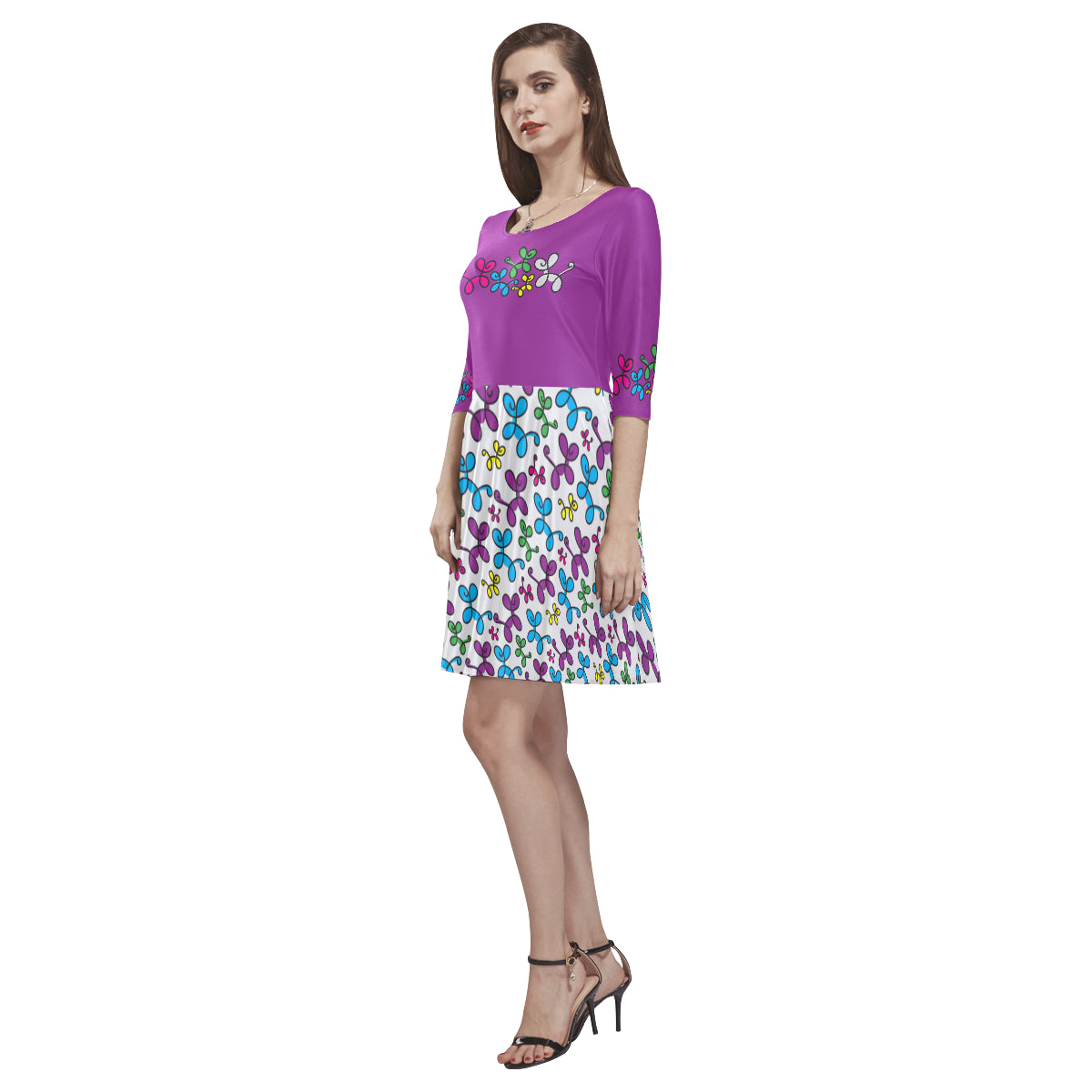 Swirly Pups Skater Dress