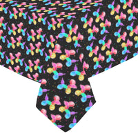 Rainbow Dogs Cotton Linen Tablecloth 52"x 70"