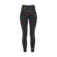 Sugar Skull Diamond Leggings with Pockets