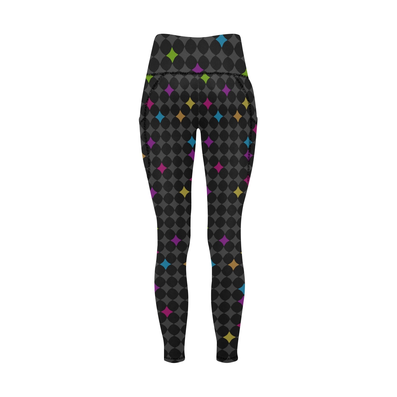 Sugar Skull Diamond Leggings with Pockets