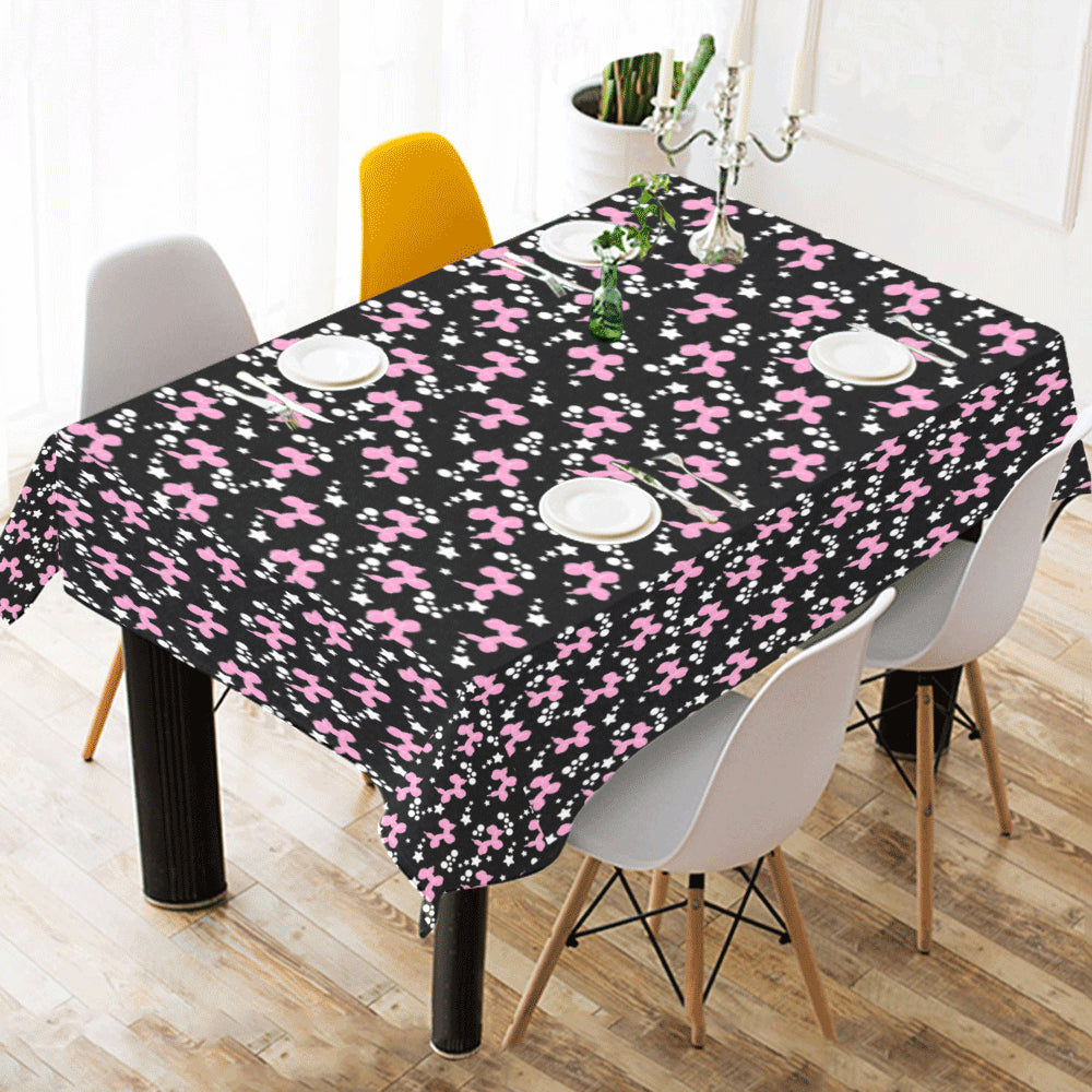 Dogs & Stars Cotton Linen Tablecloth 52"x 70"