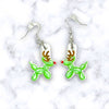 Holiday Reindeer Balloon Dog Earrings