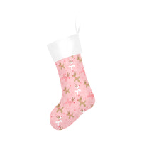 Pink Reindeer Christmas Stocking