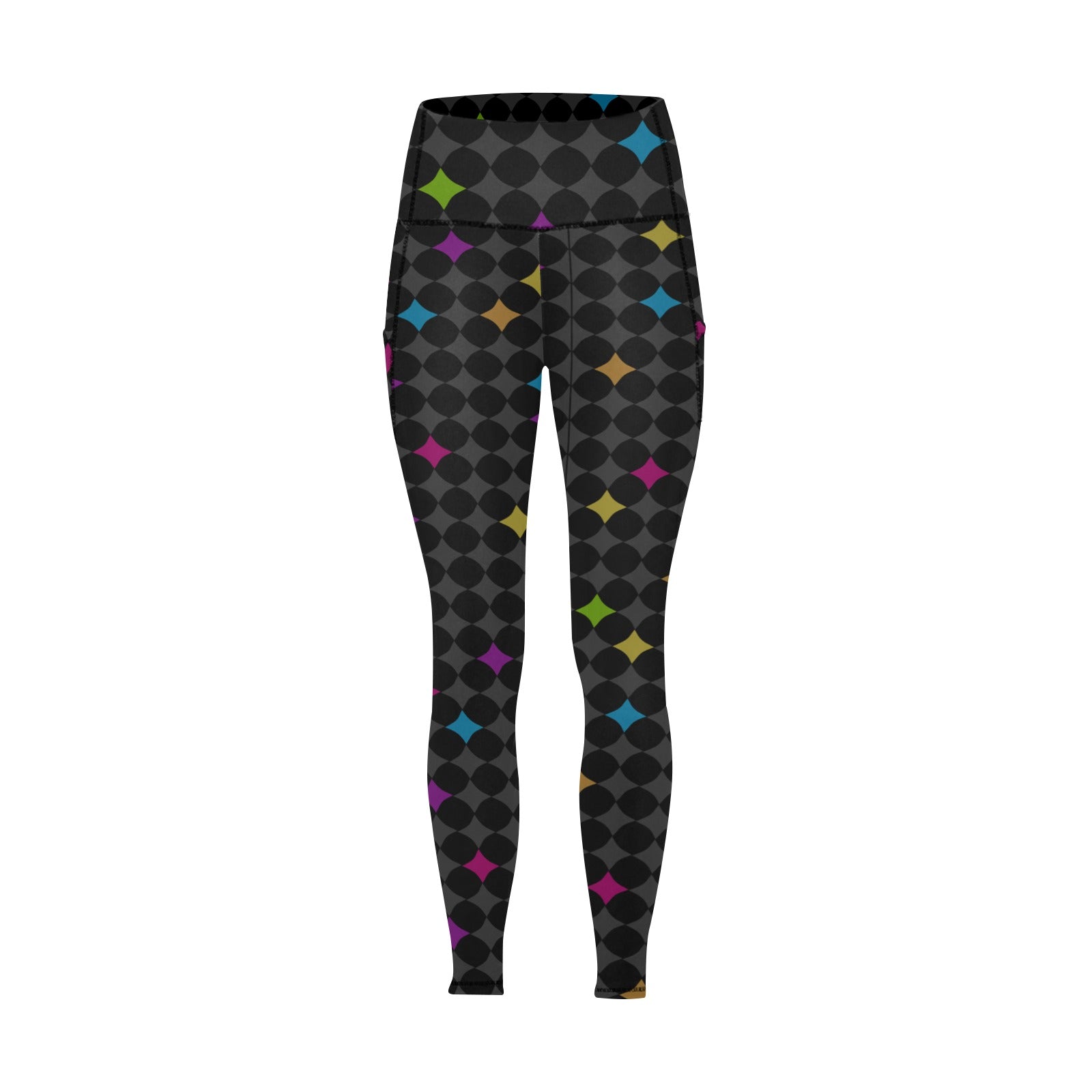 Sugar Skull Diamond Leggings with Pockets