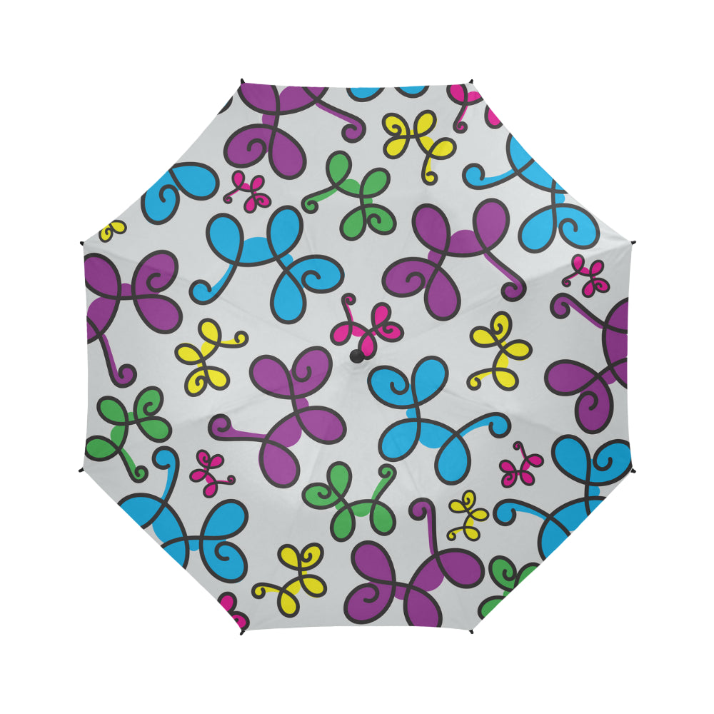 Swirly Pups Auto Fold Umbrella