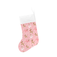 Pink Reindeer Christmas Stocking