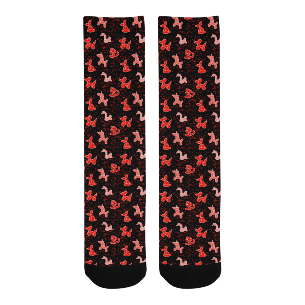 Red Balloon Animals Socks
