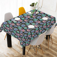 Graffiti Dogs Black Cotton Linen Tablecloth