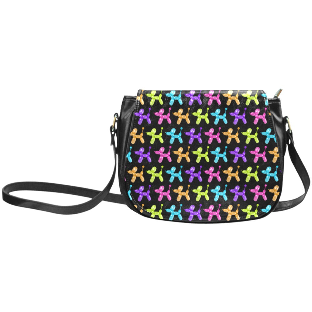 Color Pop Balloon Dog Classic Saddle Bag