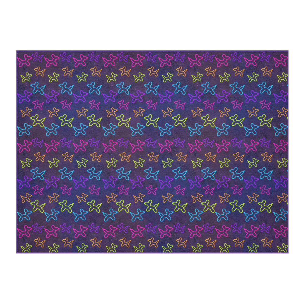 Neon Dogs Cotton Linen Tablecloth