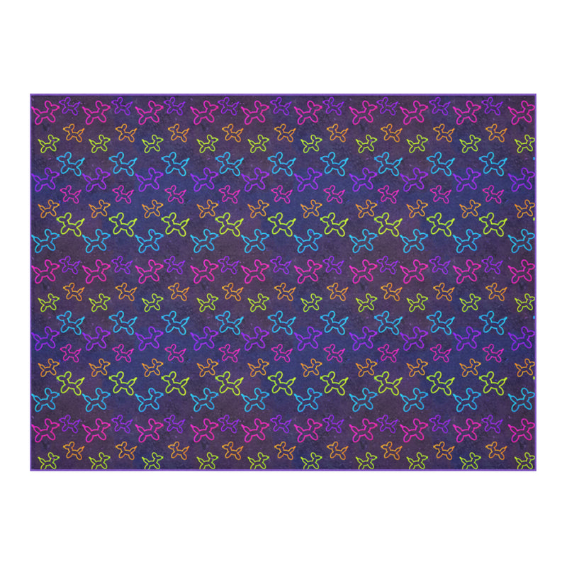 Neon Dogs Cotton Linen Tablecloth