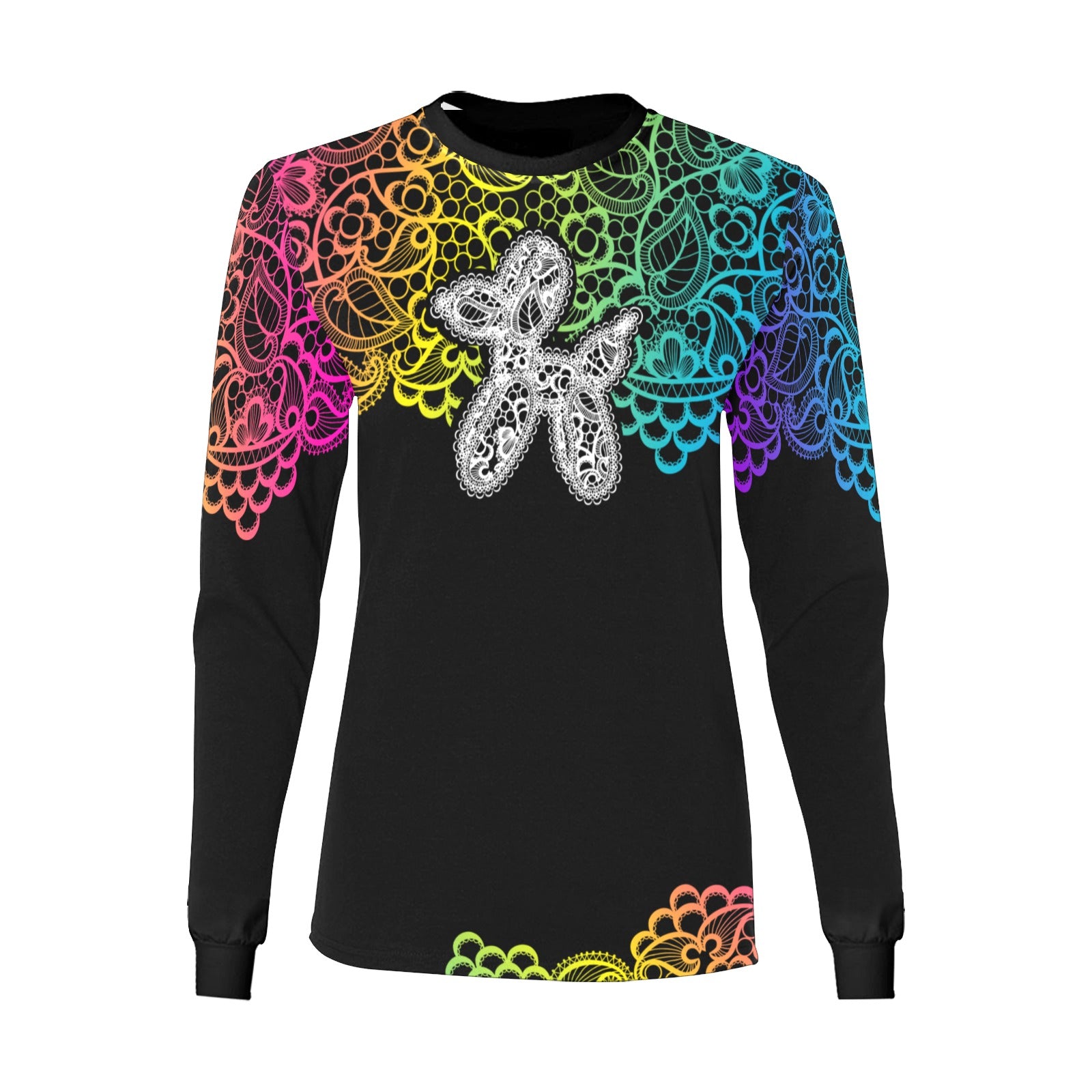 Lace Balloon Dogs Women's Long Sleeve T-shirt