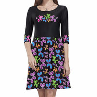 Swirly Pups Skater Dress