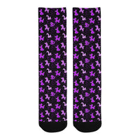 Purple Balloon Animals Socks