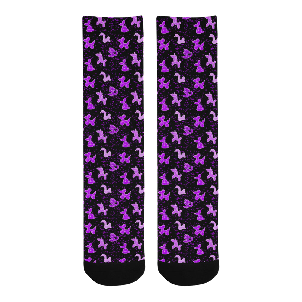 Purple Balloon Animals Socks