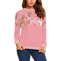 Pink Reindeer Balloon Dog Sweatshirt