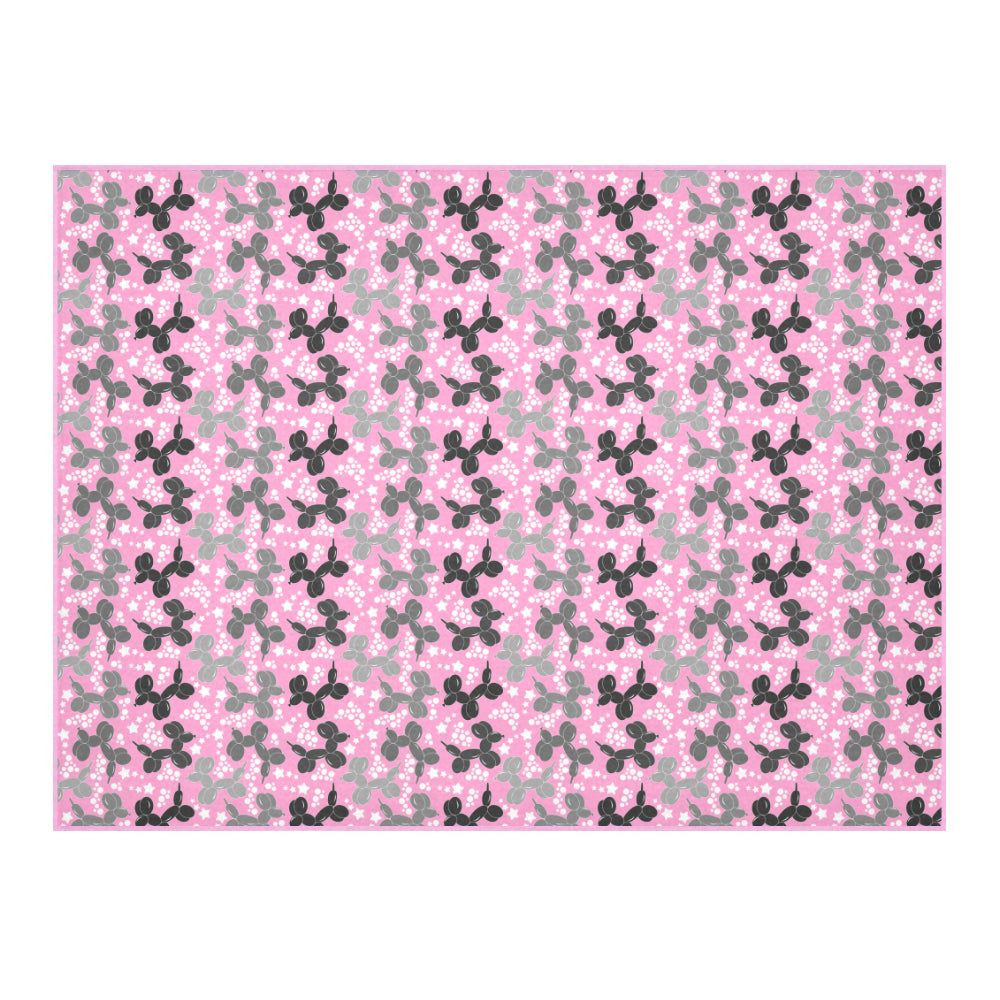 Retro Dogs Cotton Linen Tablecloth 52"x 70"
