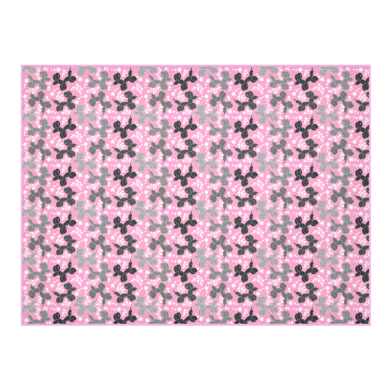 Retro Dogs Cotton Linen Tablecloth 52"x 70"