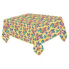 Graffiti Dogs Yellow Cotton Linen Tablecloth 52"x 70"