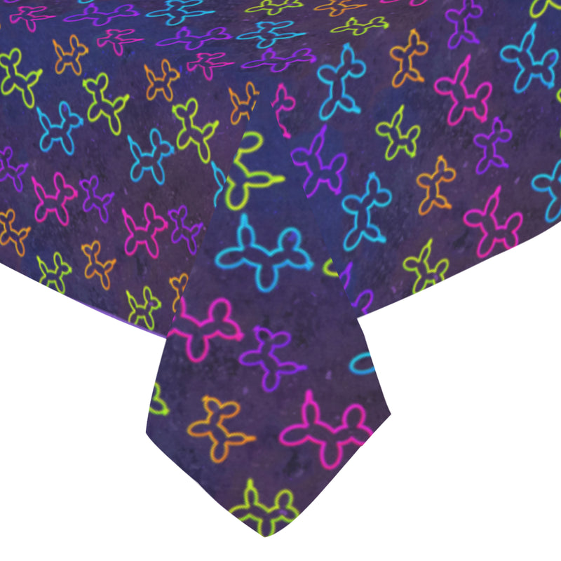Neon Dogs Cotton Linen Tablecloth