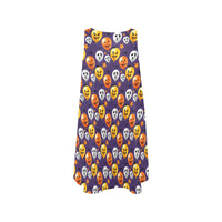 Spooky Rounds Sleeveless A-Line Pocket Dress