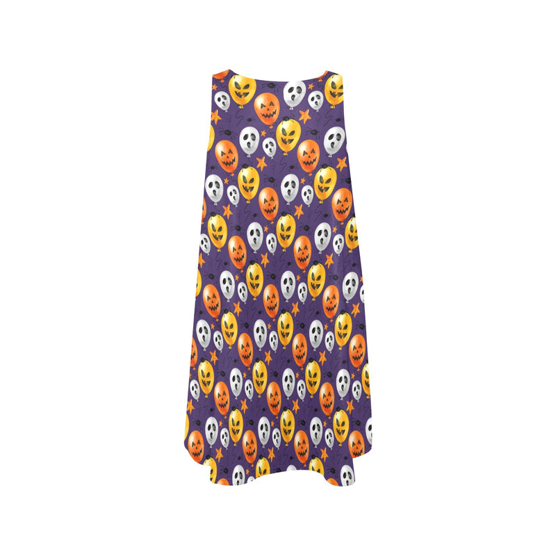 Spooky Rounds Sleeveless A-Line Pocket Dress
