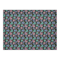Graffiti Dogs Black Cotton Linen Tablecloth