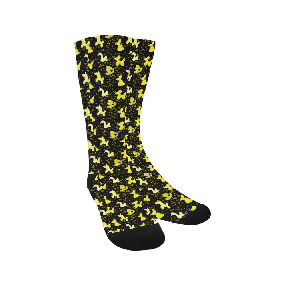 Yellow Balloon Animals Socks
