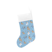 Blue Reindeer Balloon Dog Christmas Stocking