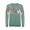 Green Reindeer Balloon Dogs Sweatshirt