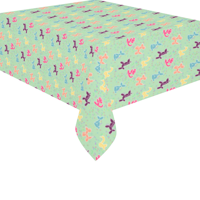 Classics on Mint Cotton Linen Tablecloth 52"x 70"