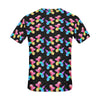Men's Watercolor Dogs in black T-shirt