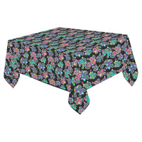 Graffiti Dogs Black Cotton Linen Tablecloth