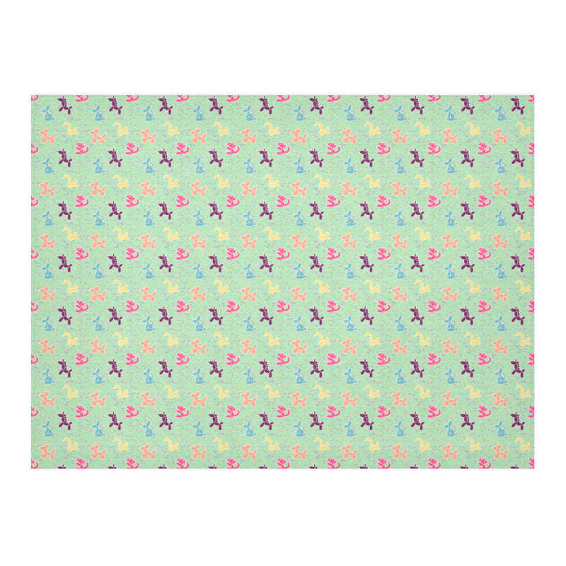Classics on Mint Cotton Linen Tablecloth 52"x 70"