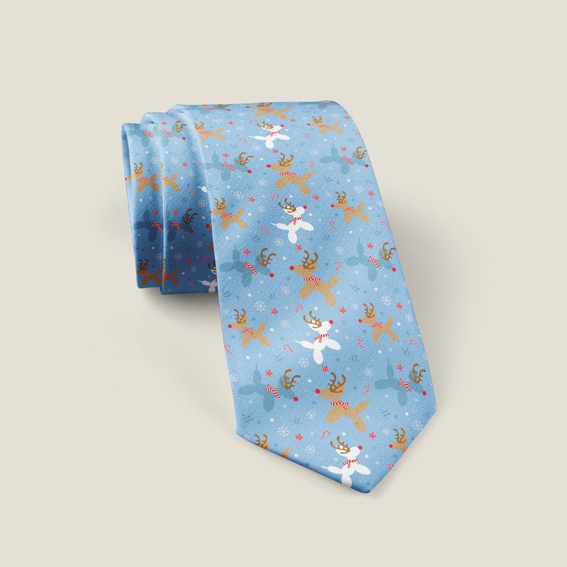Reindeer Balloon Dogs Necktie